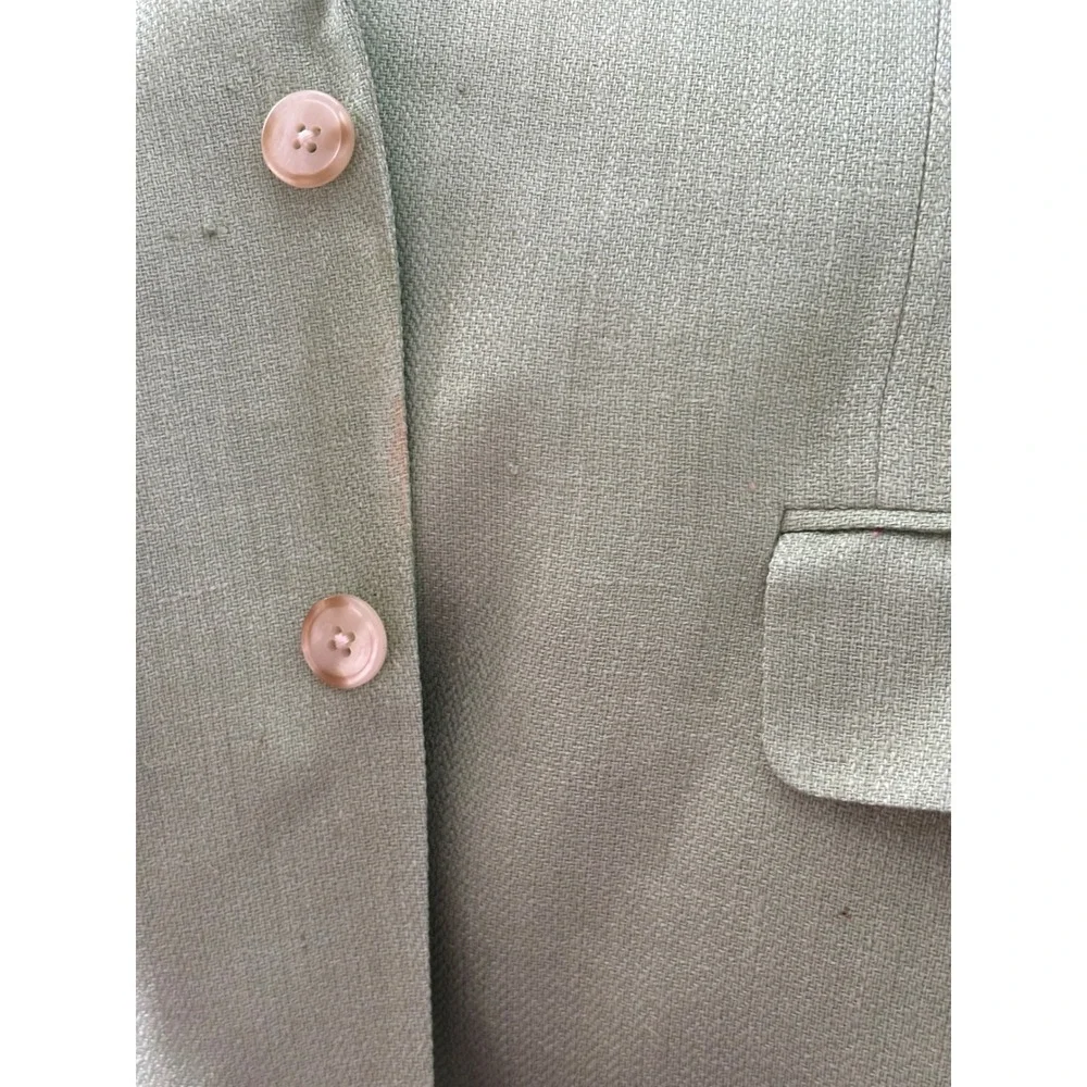 Jack Victor Resort Mens 44R Silk Blazer Sport Coat Green Made in Canada BOCAWOOD
